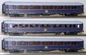 49131 LS Models Set of 3 Passenger sleeping cars type S of CIWL in 1930 livery